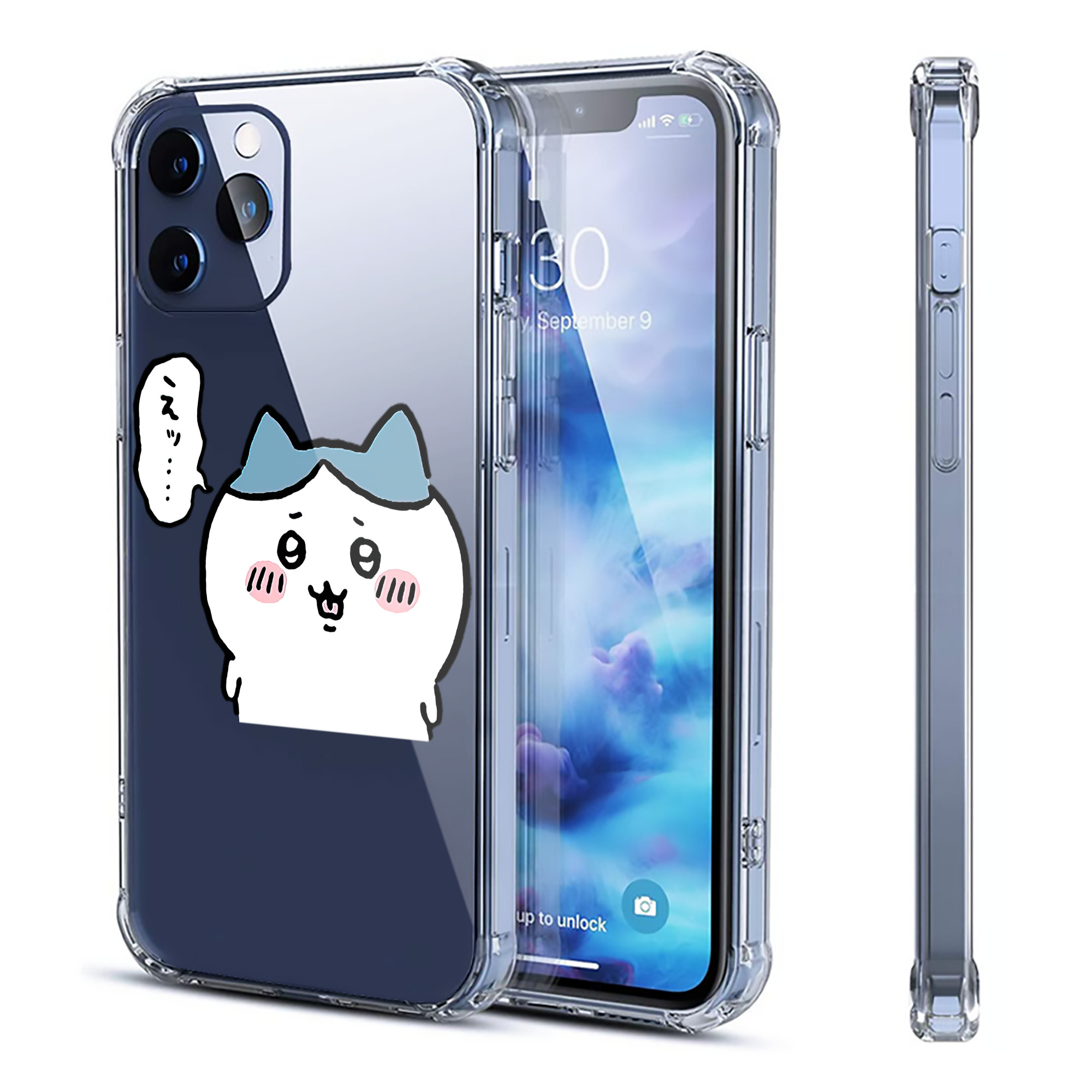 （画像用） ちいかわ ハチワレ Chii-kawa hachiware 【iPhone 12シリーズ対応】透明スマホケース（クリアソフトケース）